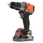 BLACK+DECKER Perceuse Visseuse À Percussion Éco-Responsable 18V Brushless - 2 Batteries 2Ah ? En Mallette - BLD683D2XK-QW