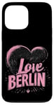 Coque pour iPhone 13 Pro Max Coeur rose I Love Berlin