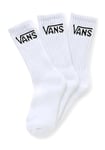 Vans Men's Crew (Us 9-13, 3-Pack) Socks, White, One Size