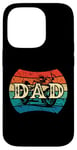 Coque pour iPhone 14 Pro Biker Dad pour homme moto drôle fête des pères vintage