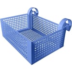 Panier de Rangement, Accessories de Piscine, Piscinette Metal Frame, Porte Gobelet de Piscine, Bleu- Trimec