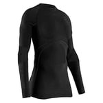 X-Bionic Energy Accumulator 4.0 Shirt Round Neck Long Sleeves Women Sport Maillot de Compression Femme, Black/Black, FR : M (Taille Fabricant : M)