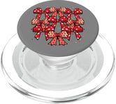 Valentines Day Coquette Bow Cute Heart Ribbon Love Retro PopSockets PopGrip pour MagSafe