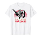 Transformers Optimus Prime Retro Kanji Sunset Portrait T-Shirt