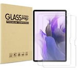 Verre Trempe Pour Samsung Galaxy Tab S8 Plus / Tab S7 Plus / Tab S7 Fe [Pack 2] Film Protection Ecran Resistant [Phonillico]