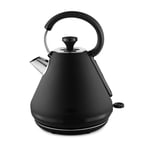 Tower Sera 1.7L 3KW Pyramid Kettle Black with Smoked Black Trim T10079BLK