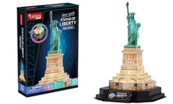 EXPLORA - Statue De La Liberté - Puzzles 3D Lumineux - 540053-79 Pièces - Niveau 6 - sans Colle Ni Ciseaux - Educatif - Jeu de Construction - Cadeau Enfant - Maquette - À Partir de 8 Ans