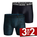 Björn Borg 2P Performance Boxer 1727 Multi-colour-2 polyester X-Large Herre