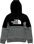 New Boys The North Face Two Tone Logo Print Hoodie Black / Grey Size S