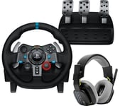 LOGITECH G29 Racing Wheel with Pedals & ASTRO A10 Gaming Headset Bundle-New