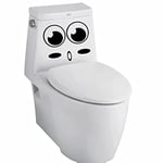 sundatebe Autocollant Smiley, Sticker Mural Dr?Le pour WC, Salle de Bain, Cuisine, PVC, 1 Couleur, Taille Unique