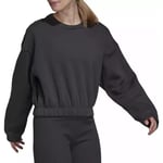 adidas Womens Studio Lounge Loose Sweatshire (Plus Size) - Carbon Black / 3XL