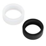 2 kpl Smart Ring silikonikuori Ohut Kevyt Ihoystävällinen Smart Ring Protector Silikoni Elastinen Kotelo Mustavalkoinen M koko 11 12 13