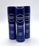 3X NIVEA MEN Cool Kick Anti-Perspirant Deodorant Spray B17