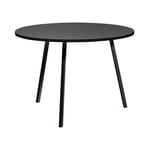 HAY - Loop Stand Round Table - Black - Ø105 cm - Ruokapöytä - Leif Jørgensen - Musta - Metalli/Puu