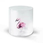 WD Lifestyle Verre De Eau Flamant Rose Verre Soufflé Accessoires