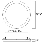 Sylvania Start -LED-alasvalo 5in1 Ø29 cm 23W