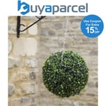 Smart Garden Boxwood Artificial 40cm Garden Topiary Leaf Ball & Chain Hanging