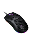 DUTZO Keiryō RGB - Matt Black - Gaming Mus - Optisk - 6 knapper - Sort med RGB lys