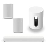 Sonos - Beam, Sub Mini & 2x Era 100 White - Bundle