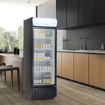 VEVOR Réfrigerateur à Boissons Frigo Vitrine Commercial 275 L 0-10 ℃ 4 Étagères