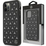 Mercedes MEHCP12LESPBK iPhone 12 Pro Max 6.7 svart/svart hardt deksel Silver Stars Pattern