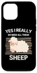 Coque pour iPhone 12/12 Pro Mouton mignon Yes I Really Need All These Sheep