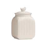 Premier Housewares Flour Containers for Storage Dolomite Canister Storage Jars Food Container Sweet Jars with Lids Cream 20 x 12 x 12 cm