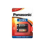 Panasonic Batteries Pile Ronde au Lithium Panasonic 2CR5-5L/1BP Longue durée, Parfaite pour Les alarmes Incendie et Les appareils Photo et vidéo (6 V, Pack de 1)