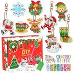 2022 jul adventskalender 24 dagars nedräkning Diy Diamond painting Hantverksnyckelring Blindbox Barn Flickor Julklappar