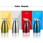 (2L 15.5x15.7cm/6.1x6.2in-Type A Plastic Handle Gold)Coffee Pot Double Wall