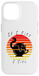 Coque pour iPhone 14 If I fits I sits, Cat, Tea cup p, Cartoon Happy,