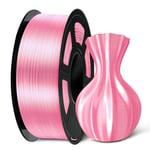 PLA Plus Silk Brillante Filament 1.75mm pour Imprimante 3D,Silk PLA+ Filament avec Finition Lisse et Soyeuse,Bon Rendu,Précision Dimensionnelle+/-0.02mm,Bobine de 1kg(2.2lbs),Silk Rose