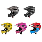 Gray 2in1 Kids Full Face Bike Helmet For MTB BMX Dirtbike 