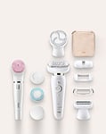 Braun Silk-epil 9 Flex 9-100 Epilator Beauty Set White/Gold