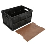 (Black)30L Outdoor Folding Storage Box Thicken Removable Portable Storage SG