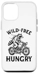 Coque pour iPhone 13 Wild Free Hungry Moto Rider Biker Raton laveur