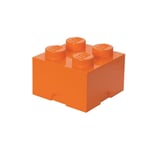 Room Copenhagen Lego Brick Storage Box stackable 4 Knobs Plastic 25 x 18 cm orange