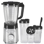 Gutfels Blender blender blender 5010 | pichet en verre de 1,75 l | 1400 W | réglage en continu | fonction autonettoyante | 2 tasses à boissons (300/600 ml), récipient de broyage avec embout couteau