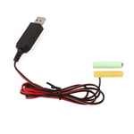 1X(USB 5V to 3V LR03 AAA Dummy Battery Eliminators Cable for Remote Control4181