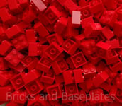 LEGO BRICKS 50 x RED 2x2 Pin - From Brand New Sets - Sent In a Clear Sealed Bag