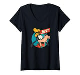 Disney Just Goofy Vintage Classics Retro Funny T-Shirt avec Col en V