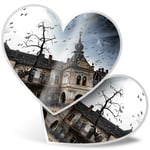 2 x Heart Stickers 7.5 cm - Creepy Haunted House Horror Movie  #16187