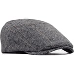 Herrar Tweed Flat Cap Körhatt Newsboy Cap -acsergery Justerbar 55-59cm Fashion Newsboy Present