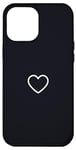 Coque pour iPhone 14 Plus Symbole de cœur mignon – Noir minuit tendance