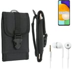 For Samsung Galaxy A52 5G + EARPHONES Belt bag outdoor pouch Holster case protec