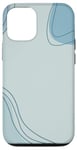 Coque pour iPhone 12/12 Pro Couleur neutre minimaliste bleu clair sarcelle et turquoise