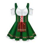 Women Oktoberfest Costume S-3XL German Bavarian Dirndl Beer Maid Fancy Dress