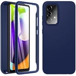 BESINPO For Samsung A52s Case, A52s 5g Case,Built-in Screen Protector,360 Full Body Rugged PC Soft Silicone Shockproof Anti-scratch Bumper Cover for Samsung Galaxy A52s 5g/Samsung A52 - Navy Blue