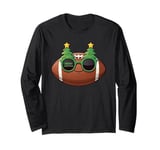 Christmas Tree Sunglasses Football Candy Cane Mens Womens Long Sleeve T-Shirt